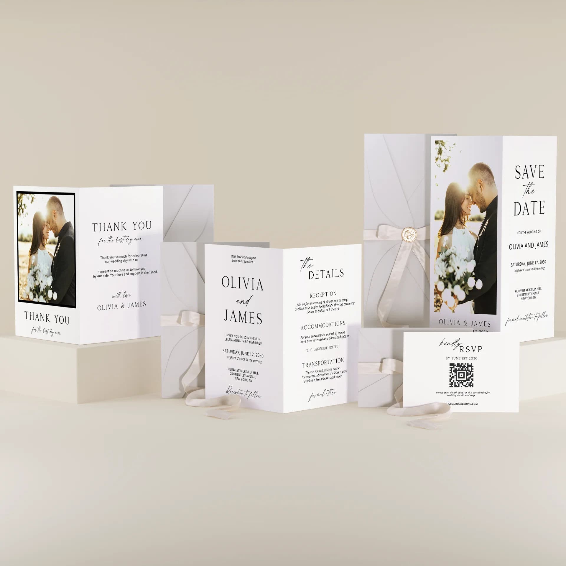 Ivory — Wedding Invitation Bundle