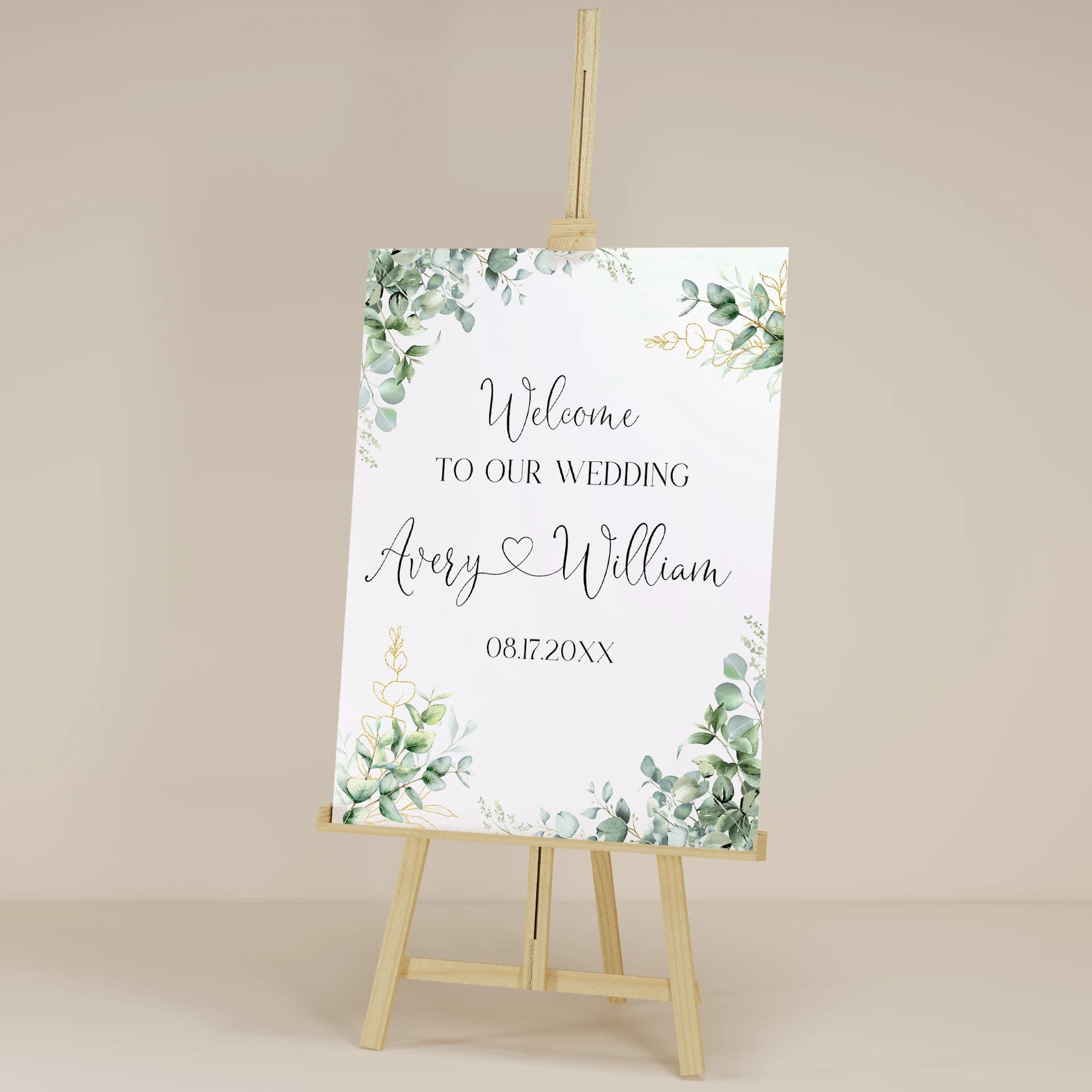Sage — Wedding Welcome Sign Template
