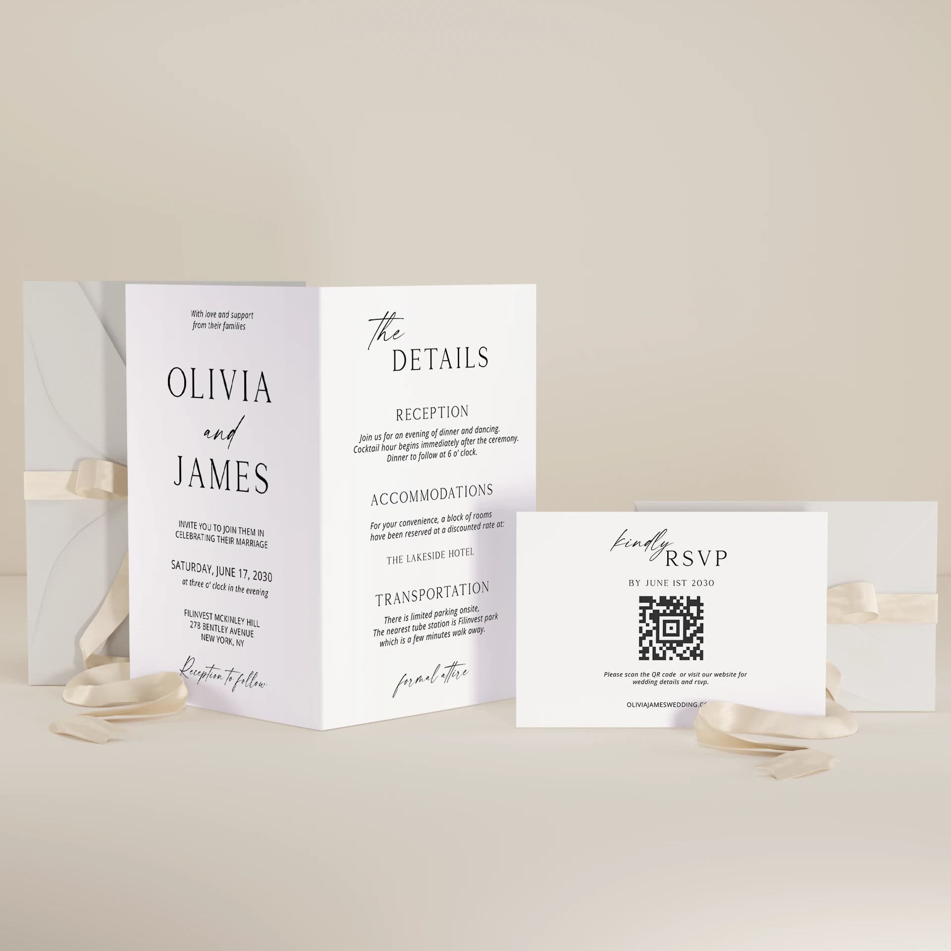 Ivory — Wedding Invitation Kit
