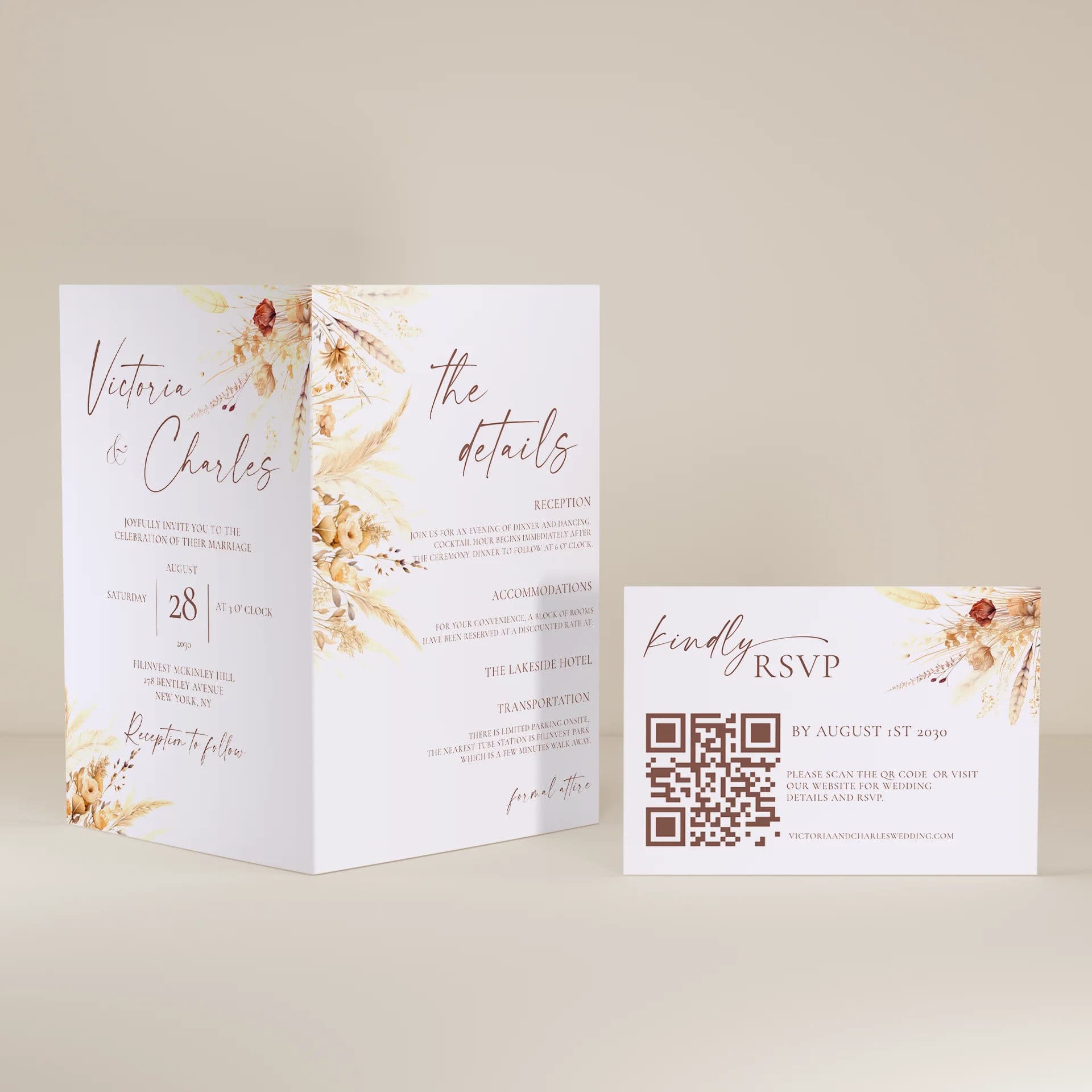 Ember — Wedding Invitation Kit